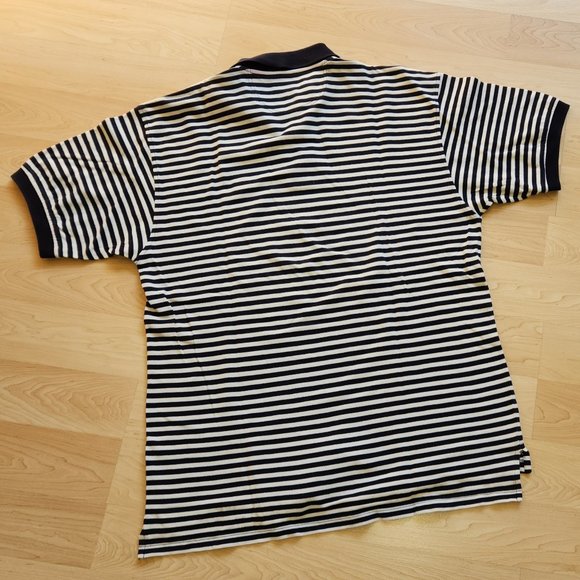 Izod Black and White Striped Polo Shirt - Picture 4 of 4